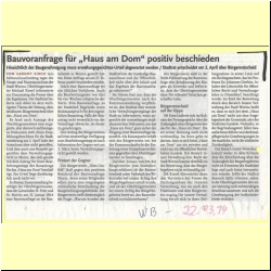 2014 03-22 Bauvorhaben positiv beschieden